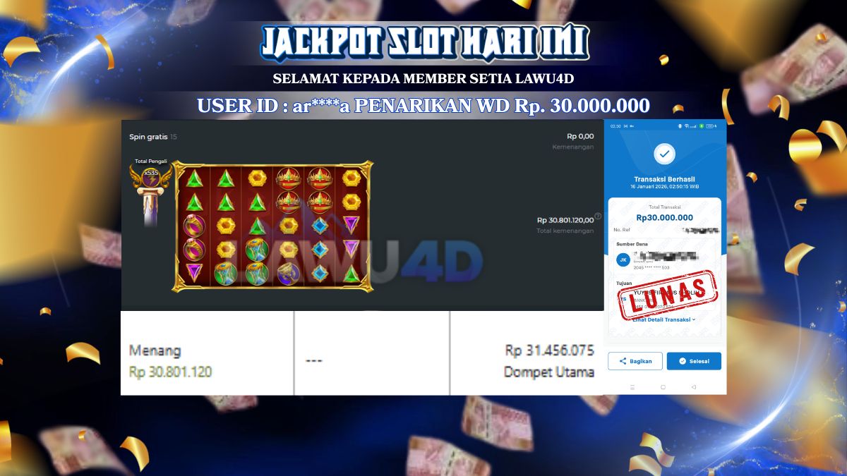 Jackpot Slot Pragmatic Gates of Olympus Super Scatter Berhasil Dibayarkan Lunas Sebesar Rp 30.000.000