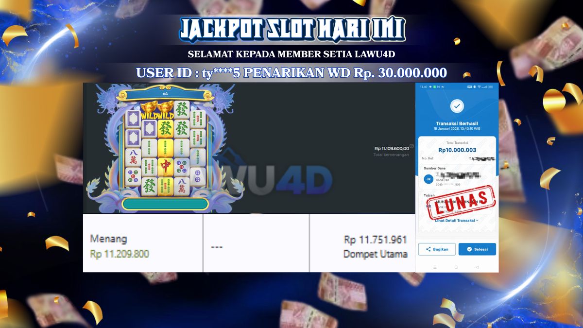 Jackpot Mahjong Wins 3 – Black Scatter Dibayar Secara Lunas Rp 10.000.000