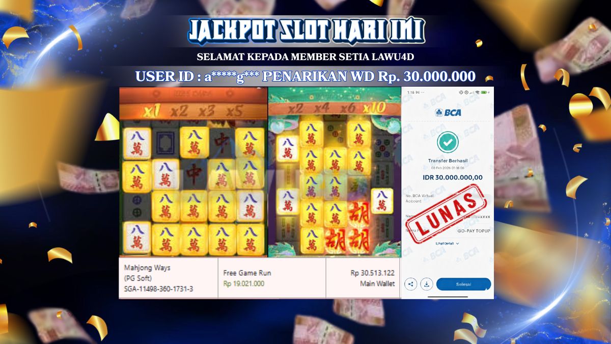 JACKPOT PG SOFT MAHJONG WAYS MAXWIN lunas 30.000.000