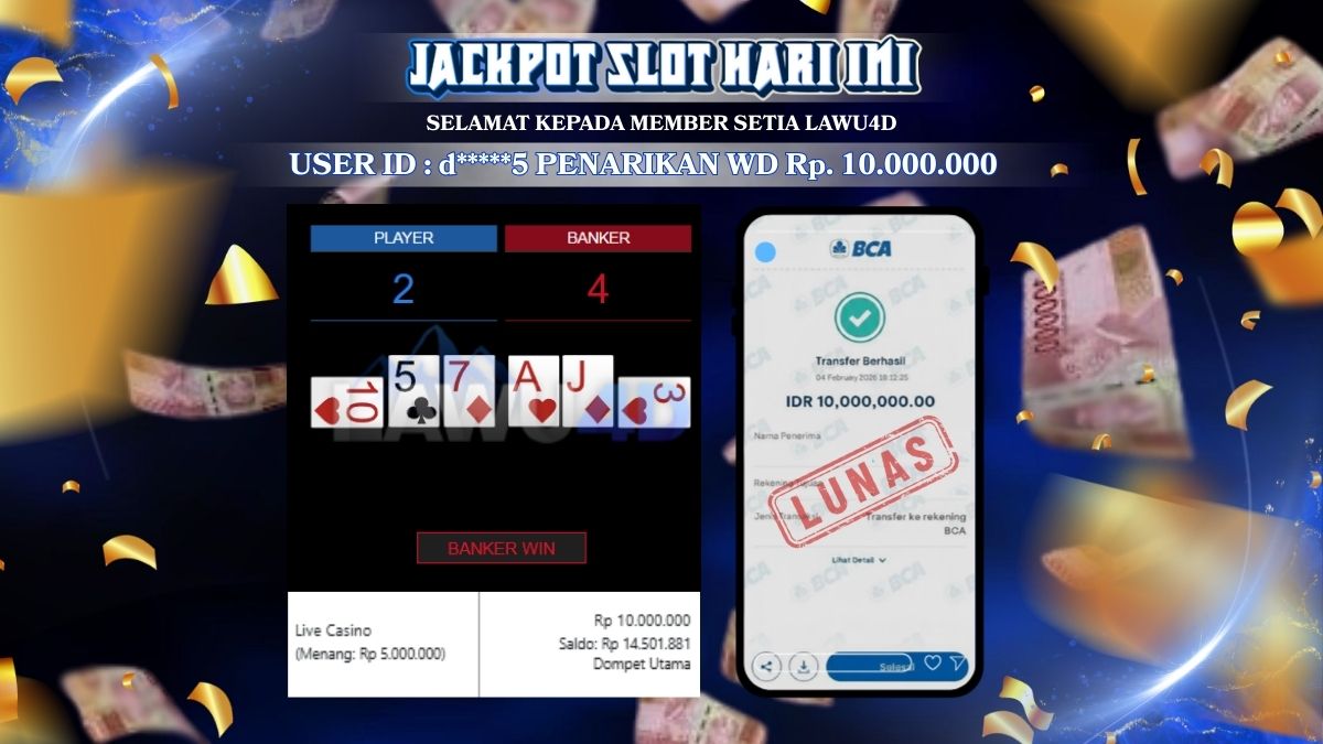 Jackpot Sexy Casino Baccarat Classic Berhasil Dibayarkan Lunas Sebesar Rp 10.000.000