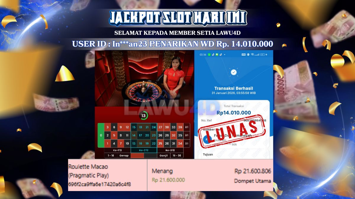 GAME GACOR ABIS ROULETTE MACAO Wd Sudah Lunas & Tuntas Rp 14.010.000