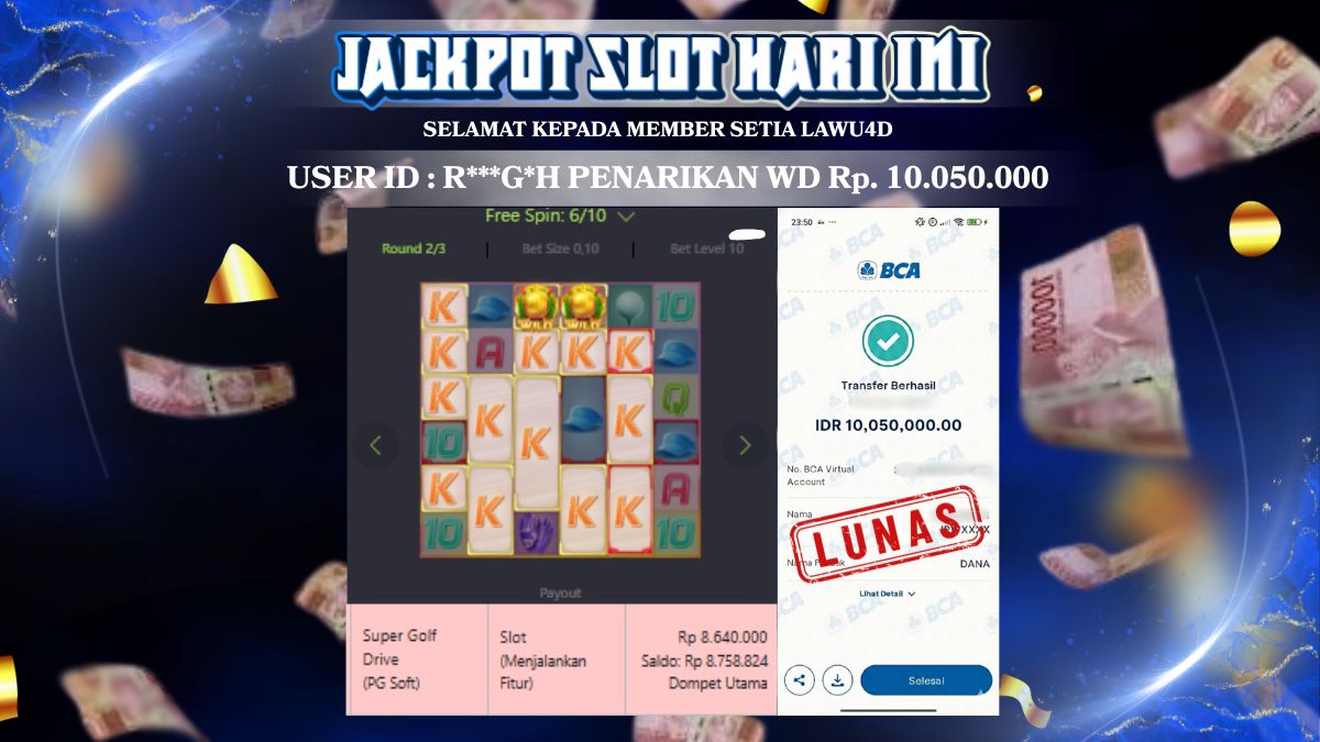 JACKPOT NEW MEMBER SUPER GOLF MAXWIN lunas 30.000.000
